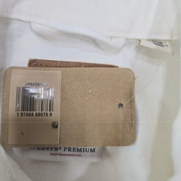 Levi’s White Denim Trucker Jacket NWT Graphic 90s Birthday Trucker Size Large - Picture 11 of 16